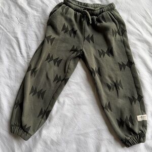 Zara Kids Olive and Black Patterned Joggers